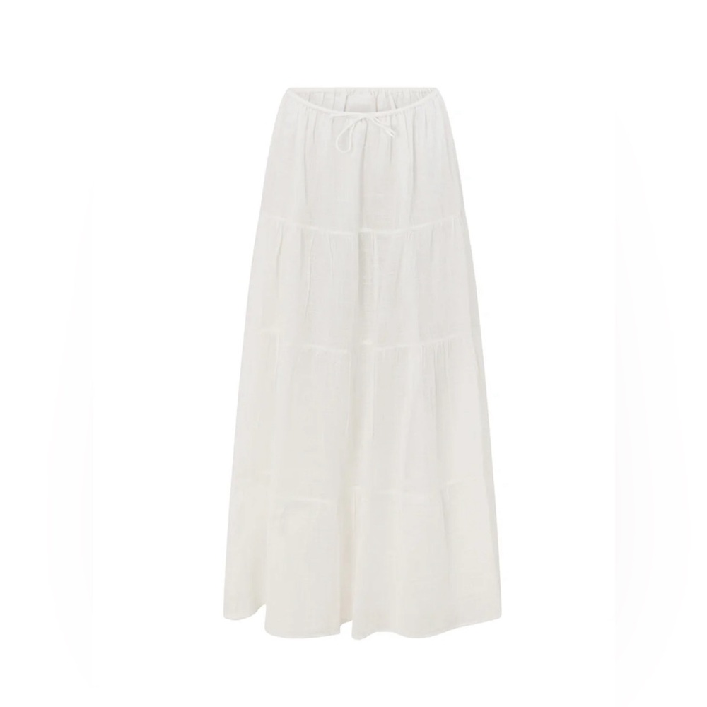 NWT - Sabo Skirt: Drai Skirt (white maxi skirt)